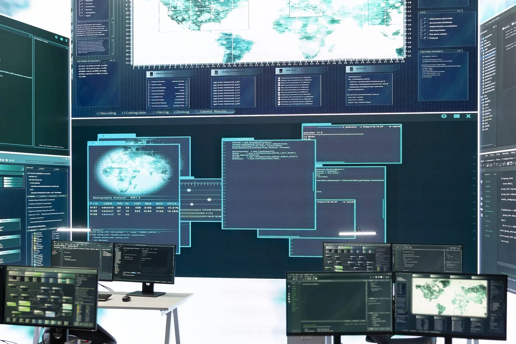 Cybersecurity monitoring and risk management scene